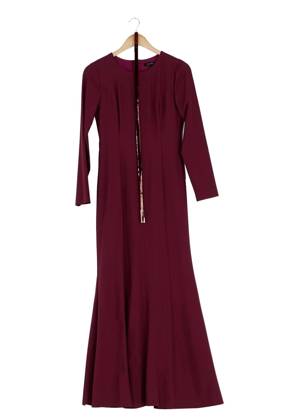 Tesettür giyim BORDO BASIC ELBİSE 4038 