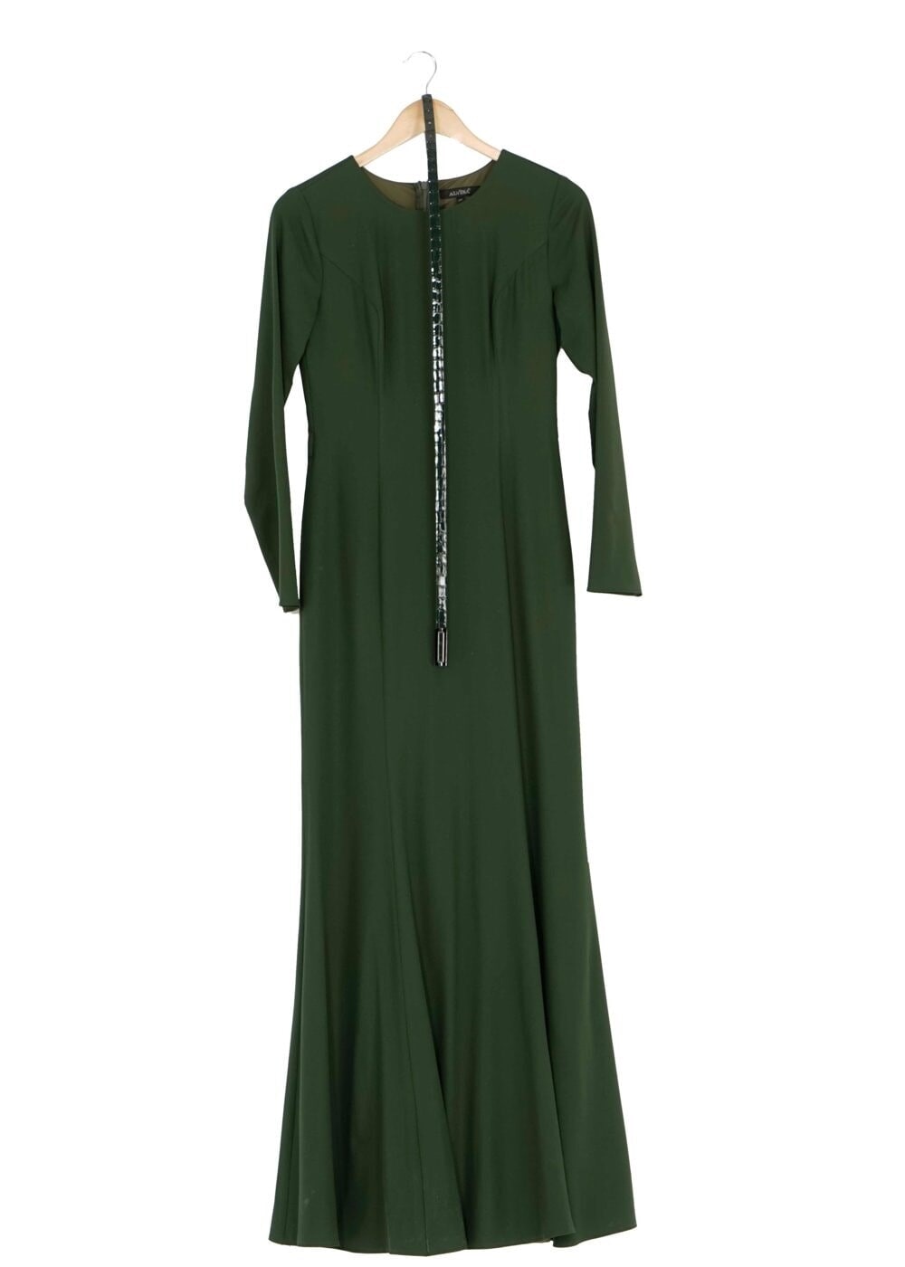 Tesettür giyim YEŞİL BASIC ELBİSE 4038 