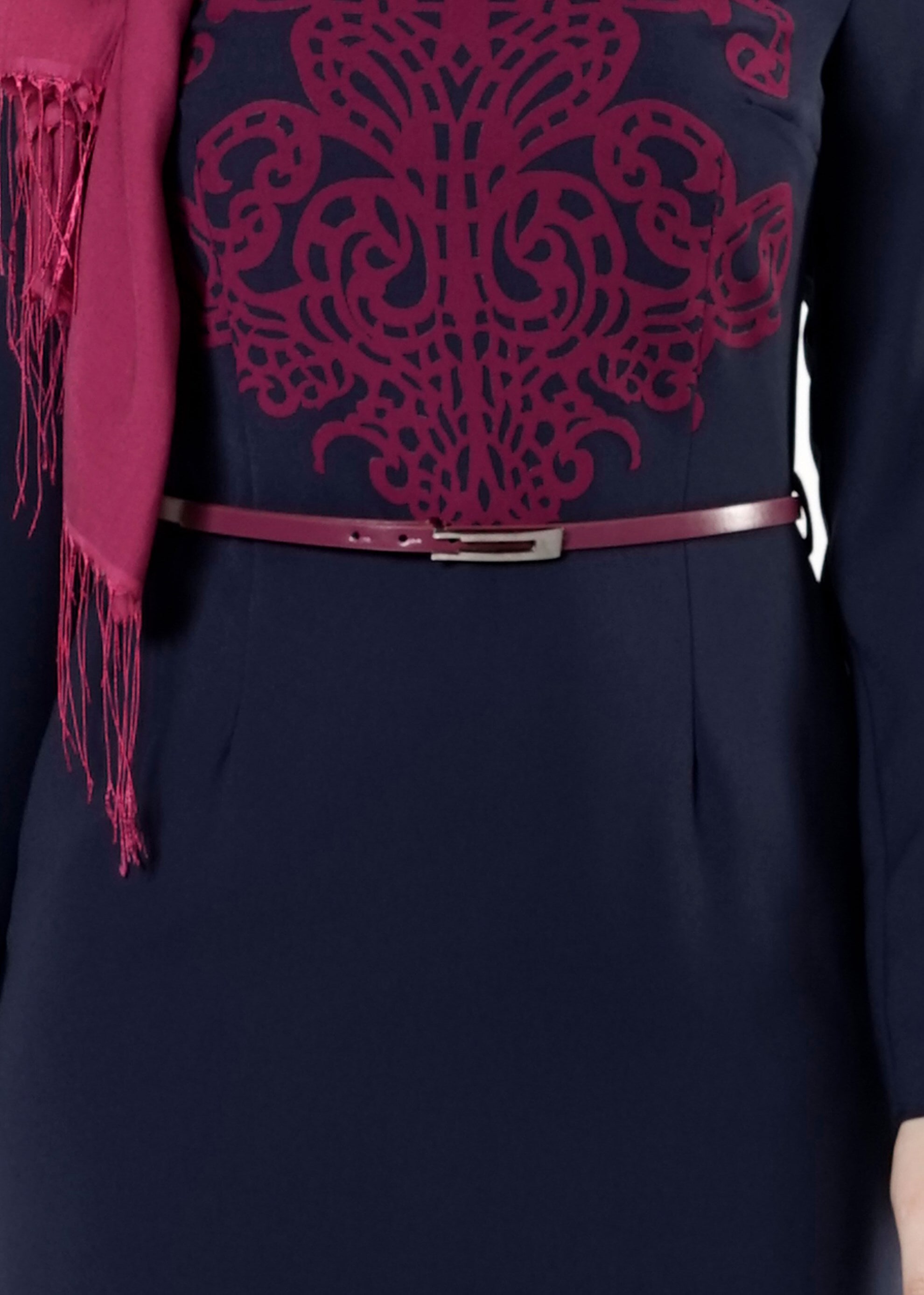 Tesettür giyim LACİVERT 4056 ELBİSE