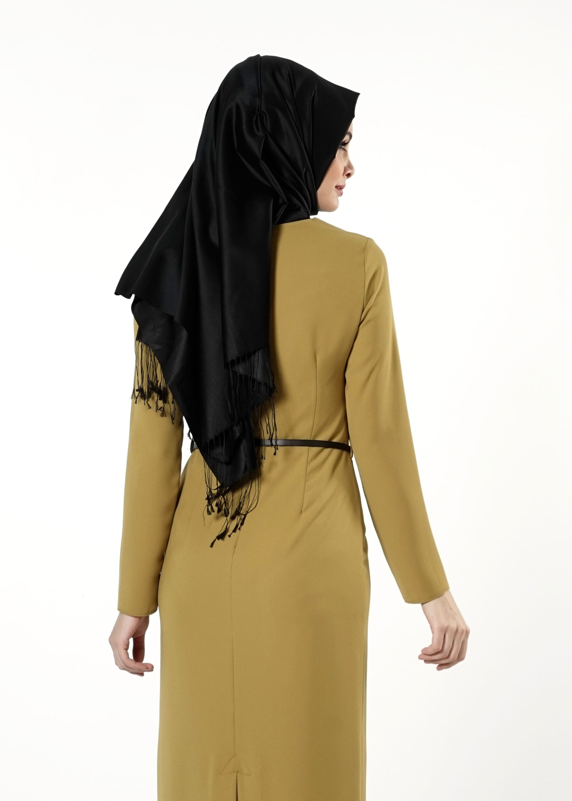 Tesettür giyim YEŞİL 4056 ELBİSE