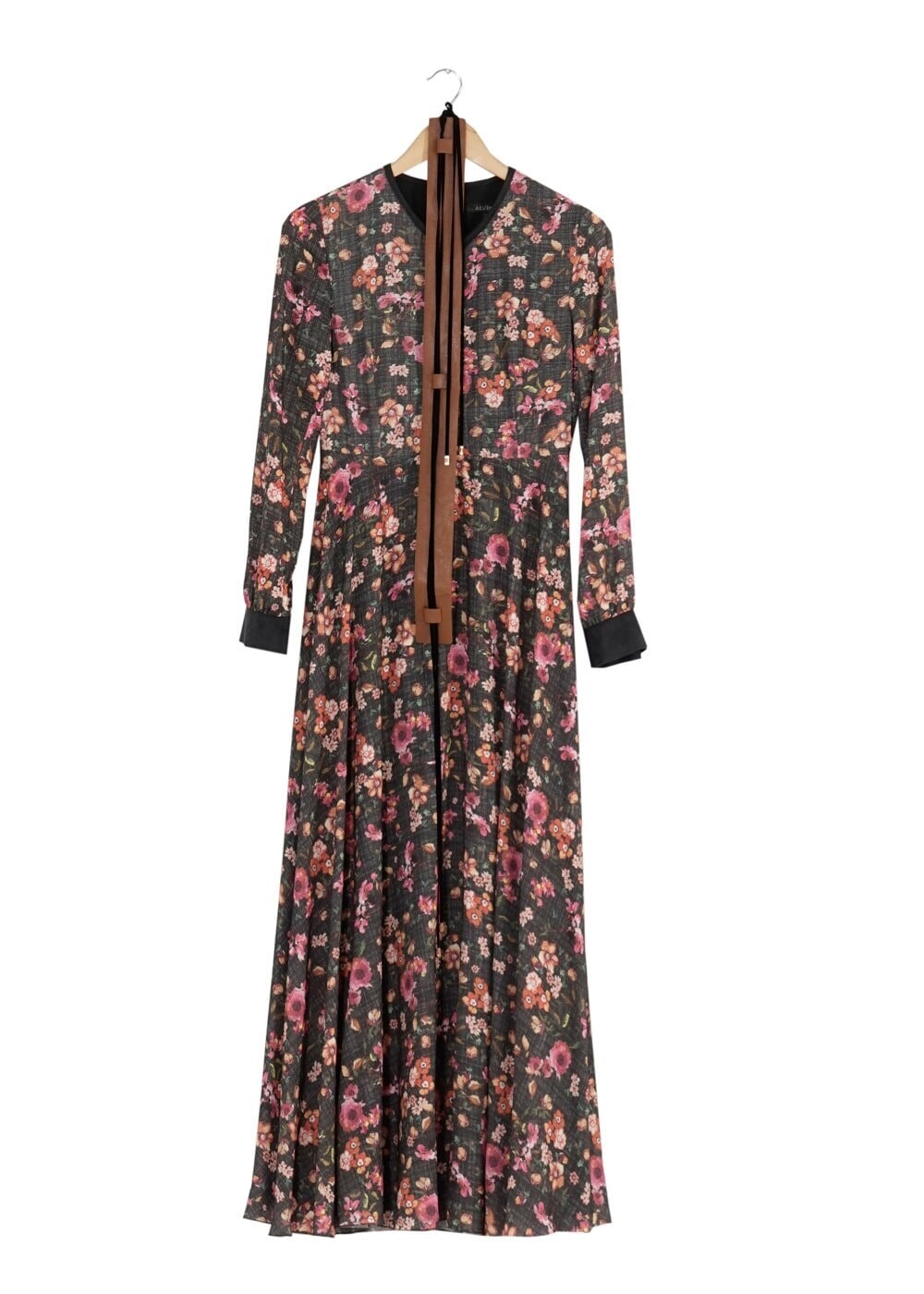 Tesettür giyim SİYAH DESENLİ ELBİSE 4059 