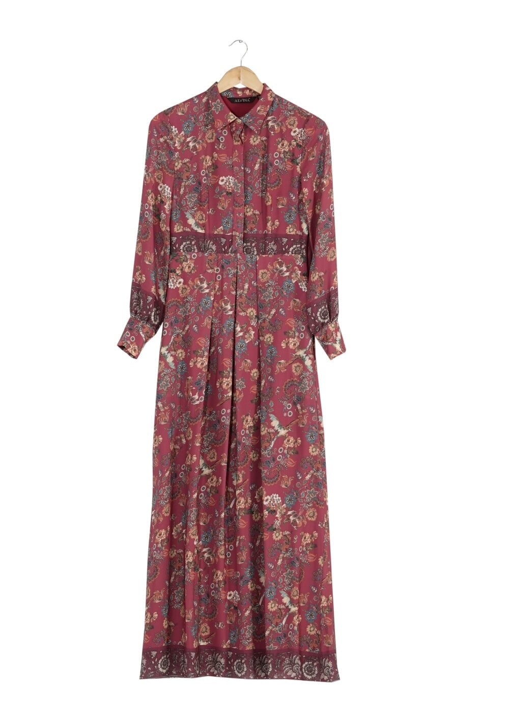 Tesettür giyim FUŞYA 4060 ELBİSE