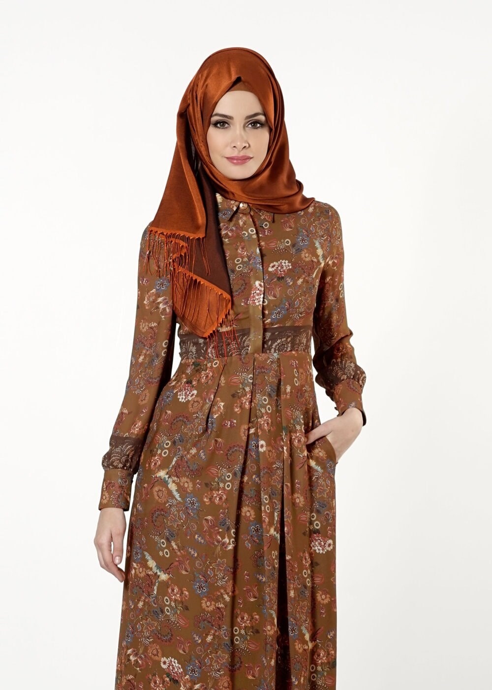 Tesettür giyim TABA 4060 ELBİSE