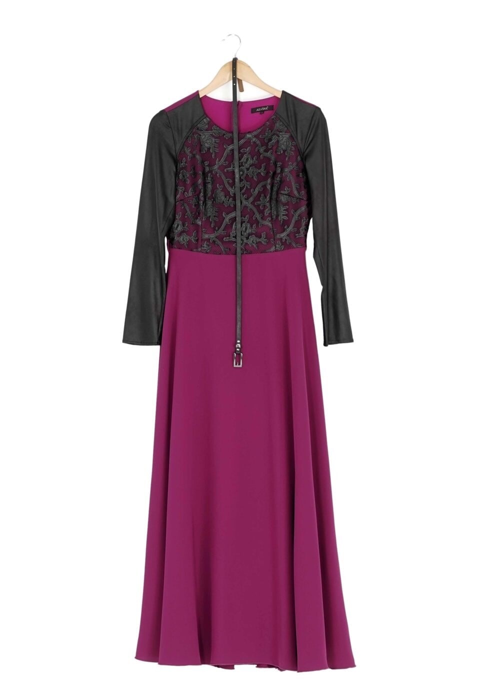 Tesettür giyim FUŞYA 4074 ELBİSE