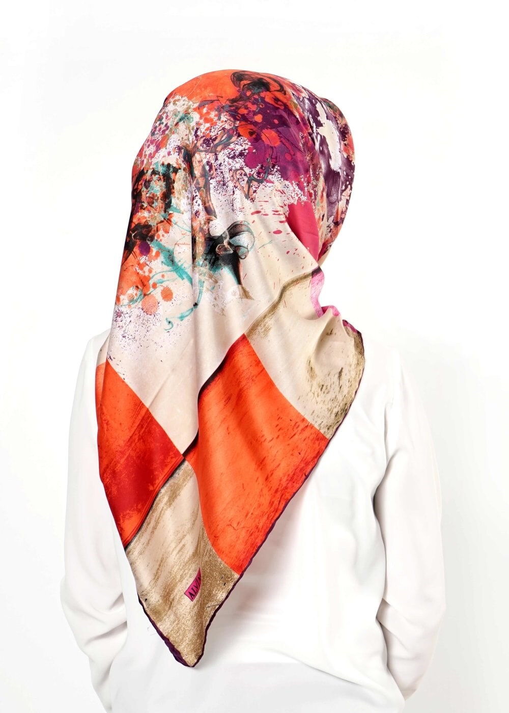 Tesettür giyim MOR 10998 ALVİNA DESENLİ EŞARP