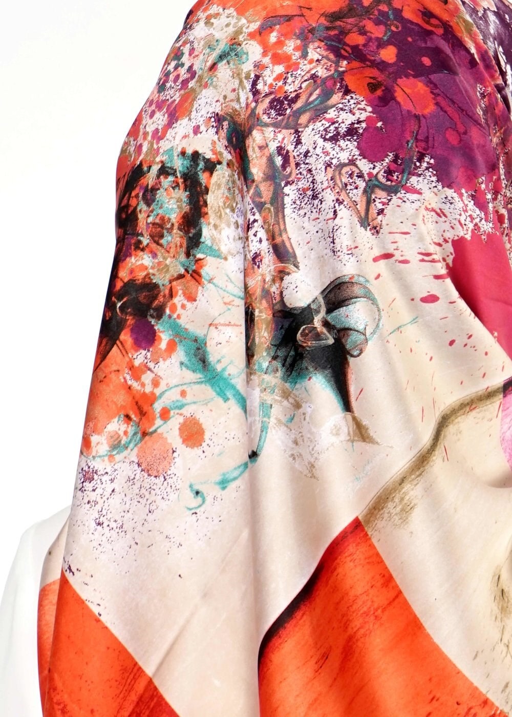 Tesettür giyim MOR 10998 ALVİNA DESENLİ EŞARP