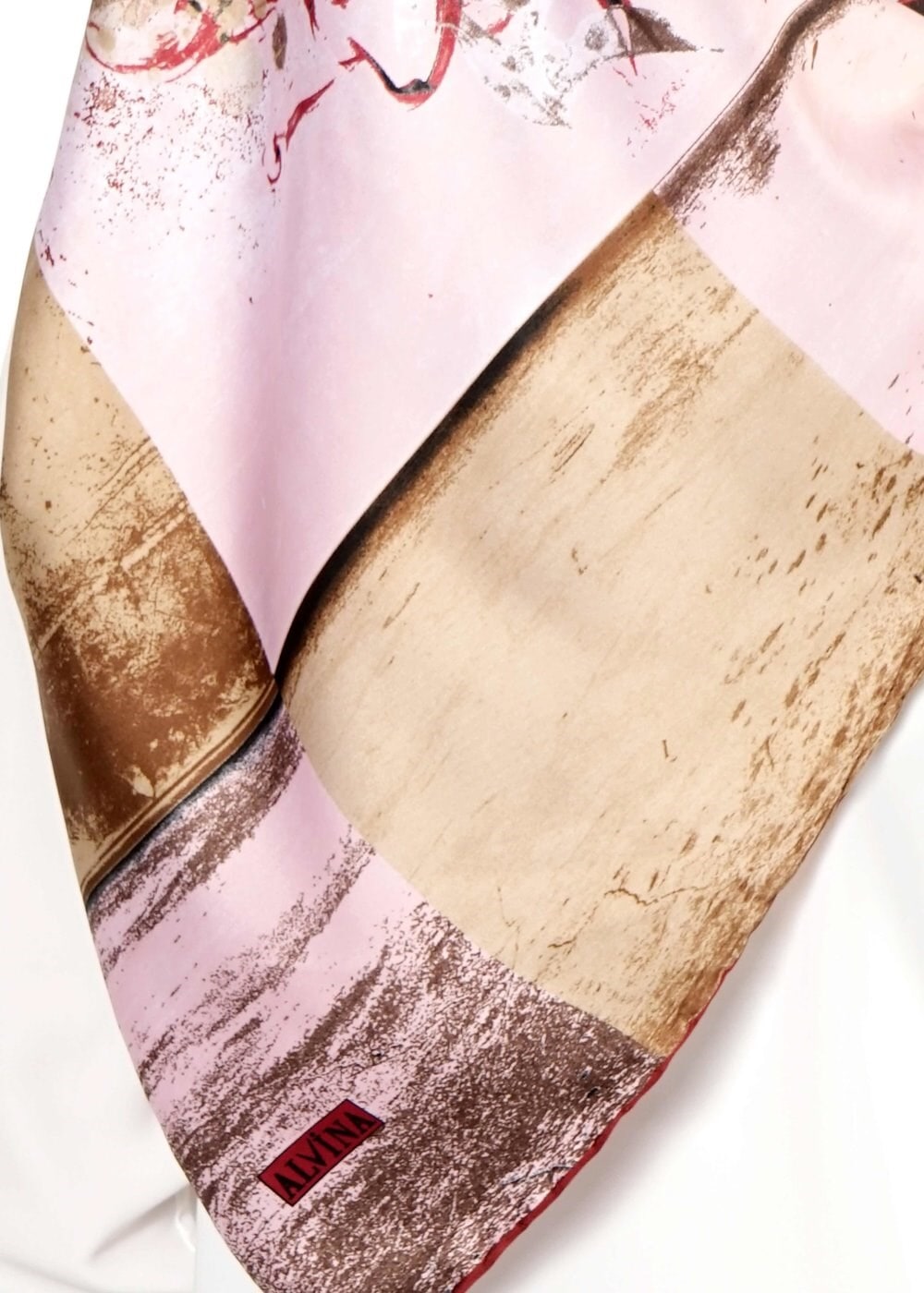 Tesettür giyim BORDO 10998 ALVİNA DESENLİ EŞARP