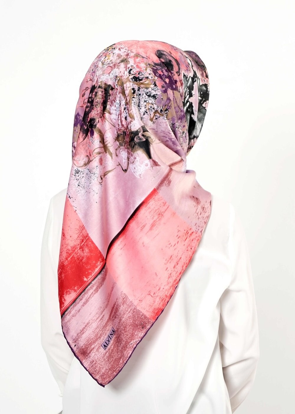 Tesettür giyim MOR 10998 ALVİNA DESENLİ EŞARP