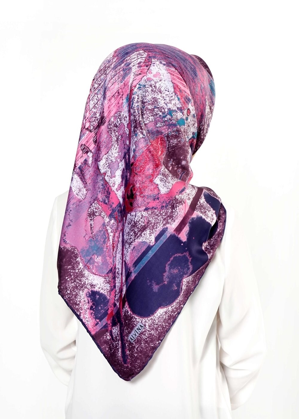 Tesettür giyim MOR 10999 ALVİNA DESENLİ EŞARP