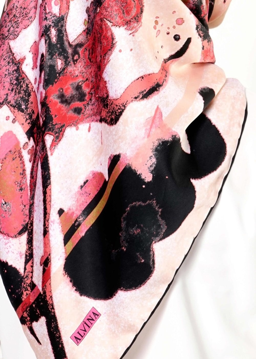 Tesettür giyim PUDRA 10999 ALVİNA DESENLİ EŞARP