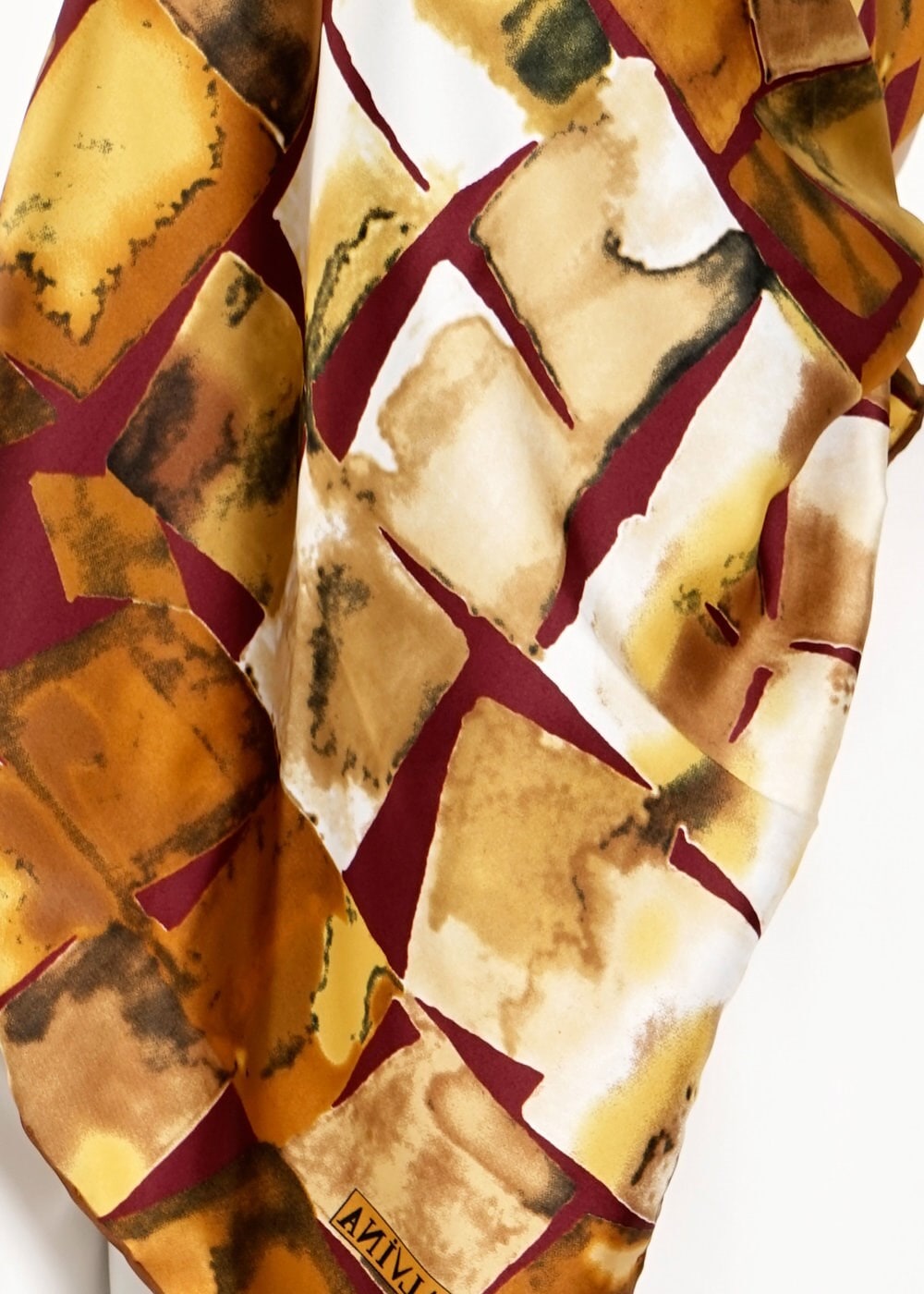 Tesettür giyim BORDO 11254 ALVİNA DESENLİ EŞARP