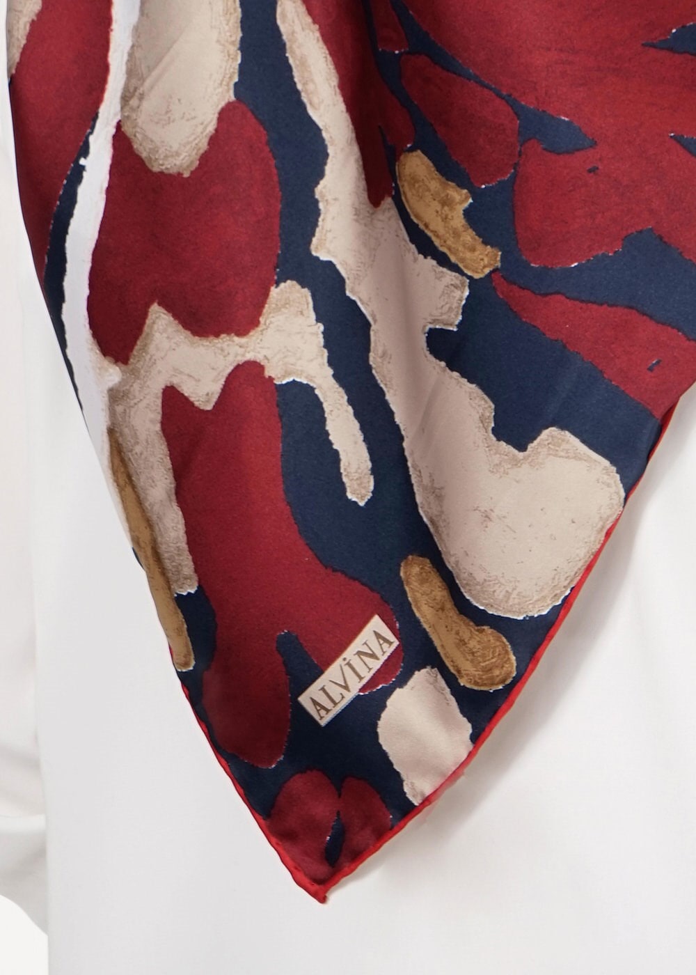 Tesettür giyim LACİVERT 12241 ALVİNA DESENLİ EŞARP