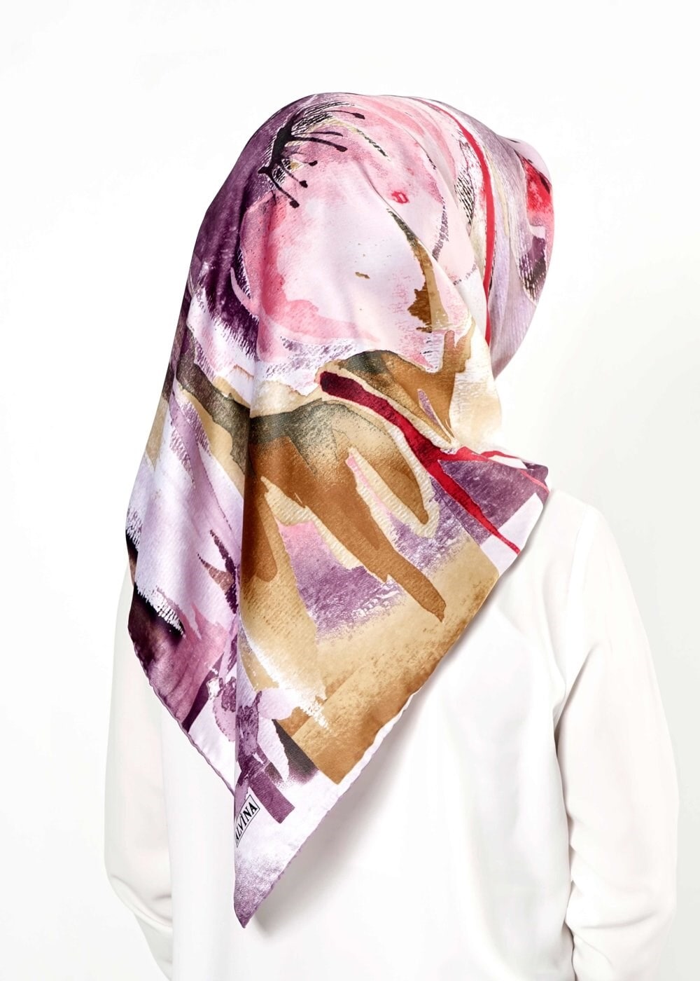 Tesettür giyim MOR 12473 ALVİNA DESENLİ EŞARP