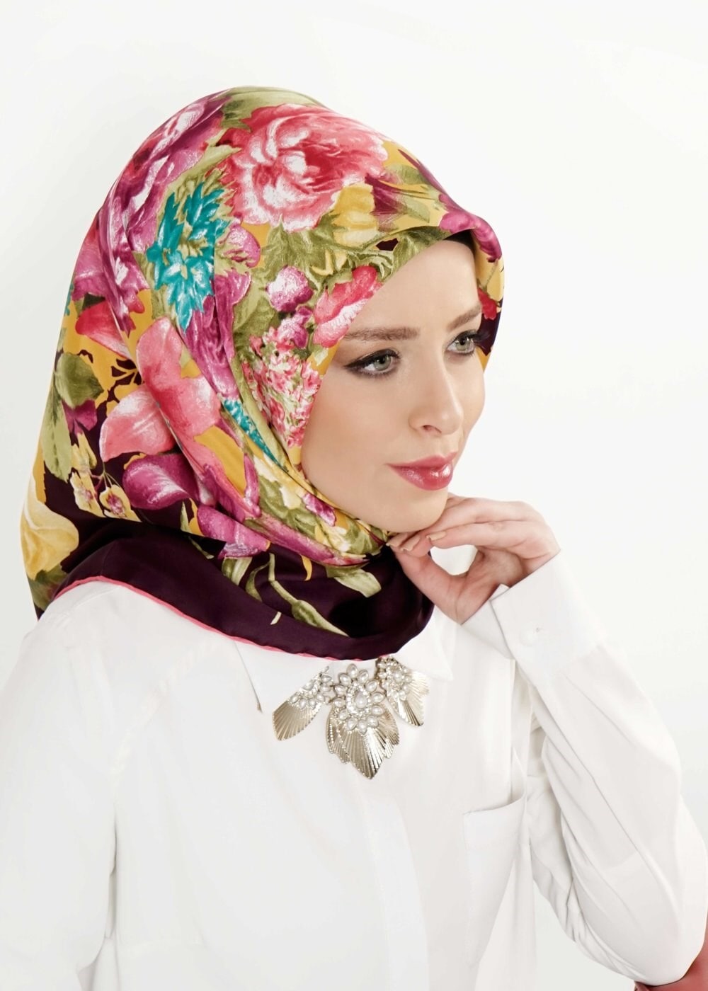 Tesettür giyim MÜRDÜM 12569 ALVİNA DESENLİ EŞARP