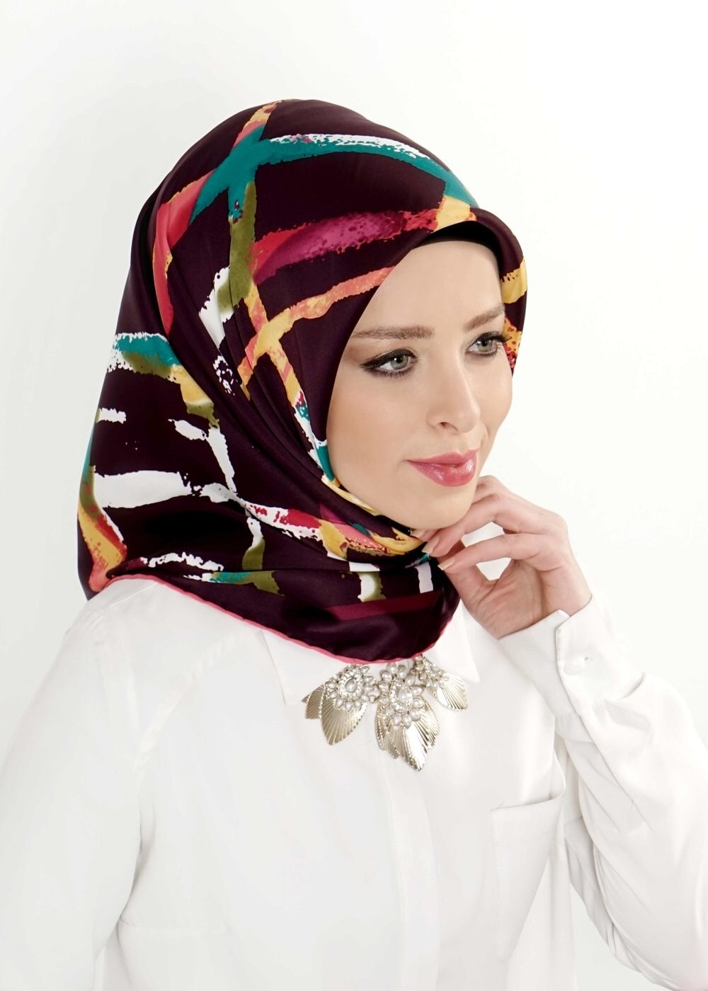 Tesettür giyim MÜRDÜM 12570 ALVİNA DESENLİ EŞARP