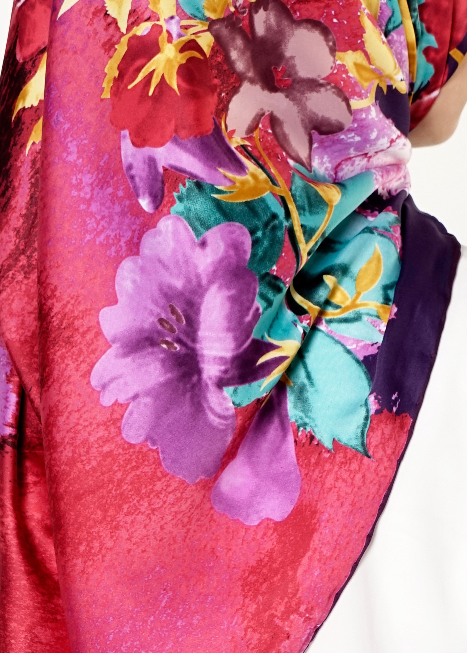 Tesettür giyim FUŞYA 12591 ALVİNA DESENLİ EŞARP