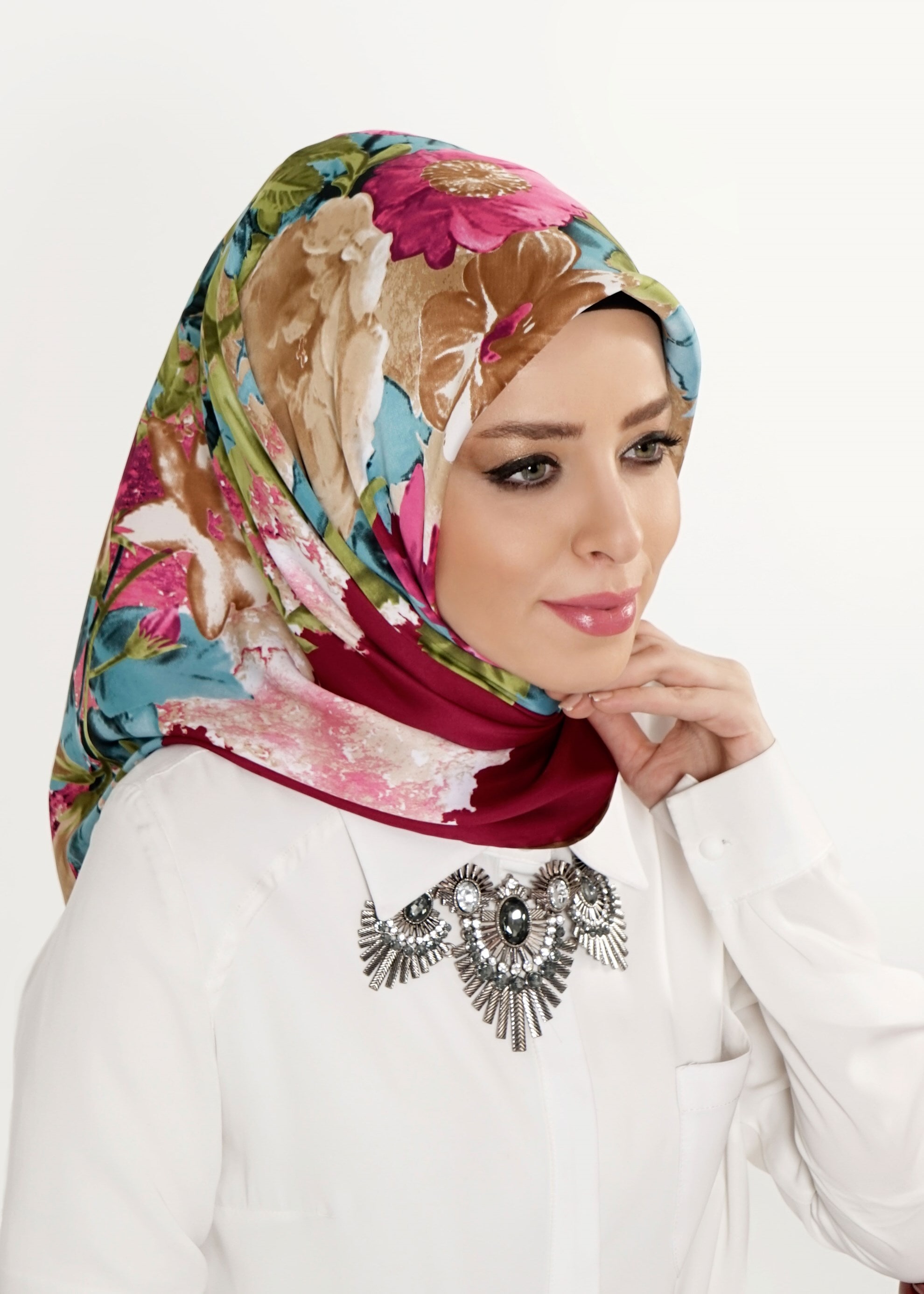 Tesettür giyim MÜRDÜM 12591 ALVİNA DESENLİ EŞARP