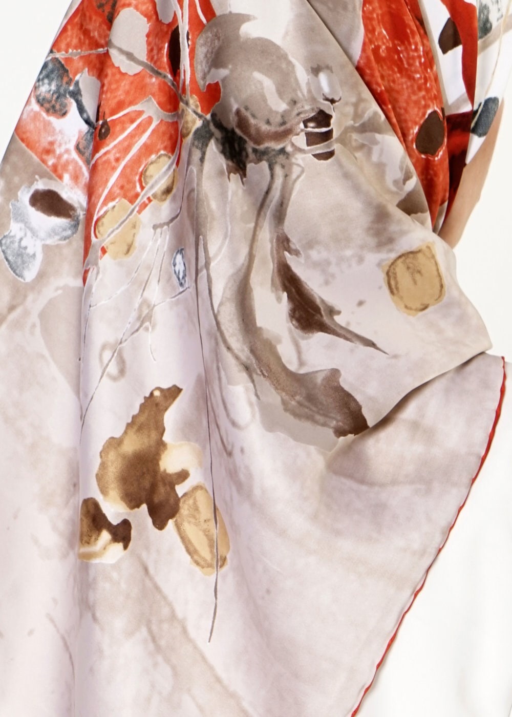 Tesettür giyim BEJ 12592 ALVİNA DESENLİ EŞARP