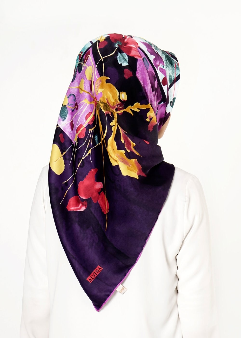 Tesettür giyim MOR 12592 ALVİNA DESENLİ EŞARP