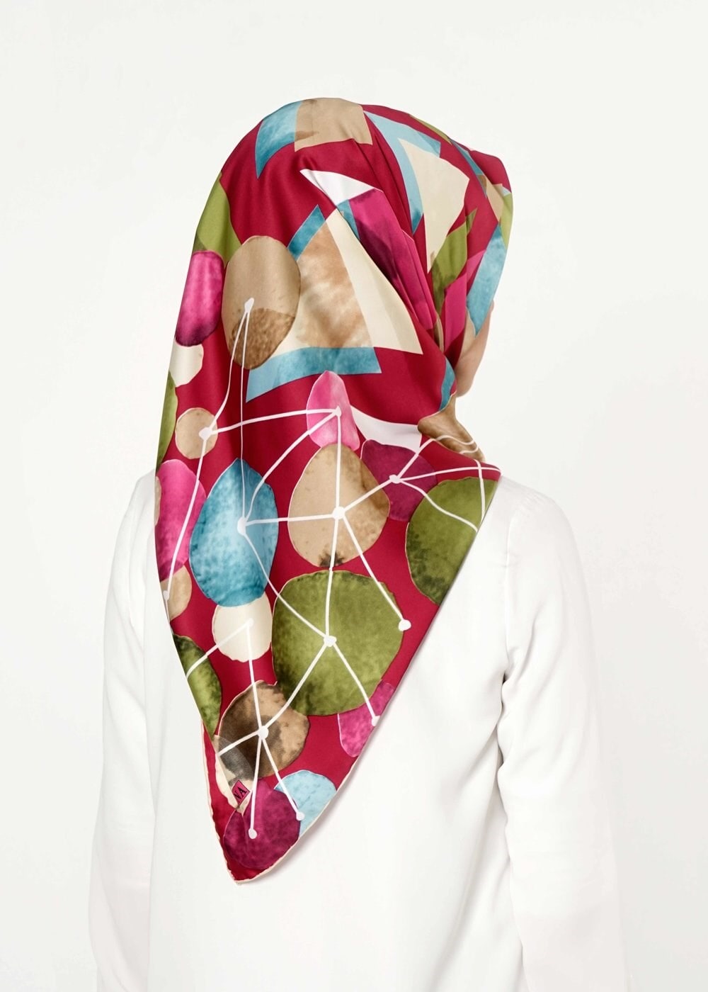 Tesettür giyim FUŞYA 13252 ALVİNA DESENLİ EŞARP