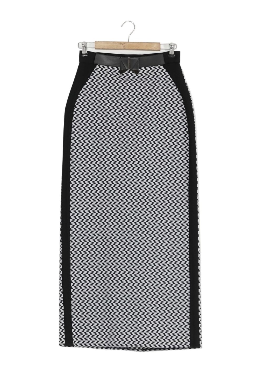 Tesettür giyim SİYAH DESENLİ ETEK 6762 