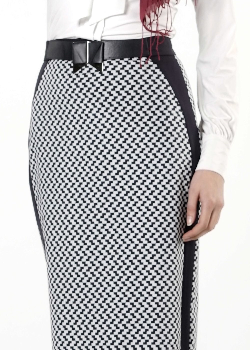 Tesettür giyim LACİVERT DESENLİ ETEK 6762 