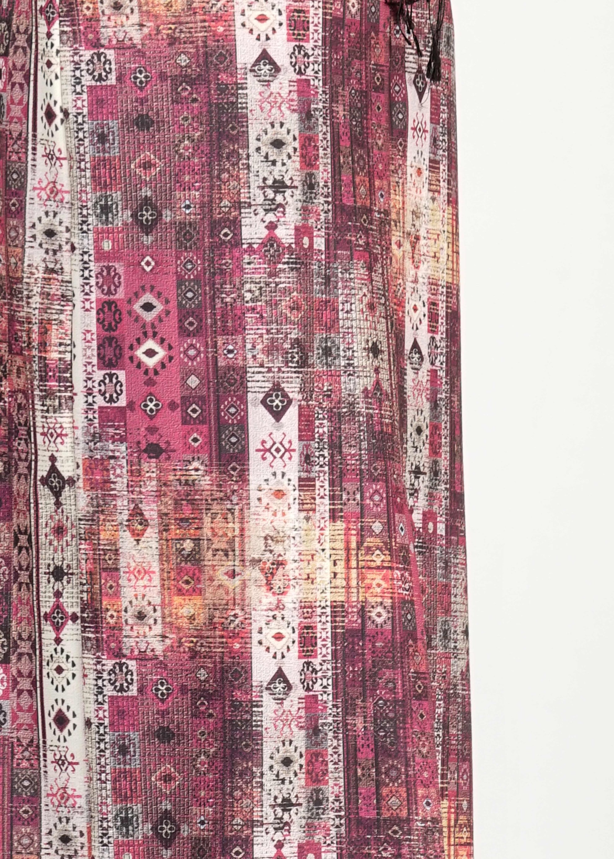 Tesettür giyim FUŞYA DESENLİ ETEK 6764 