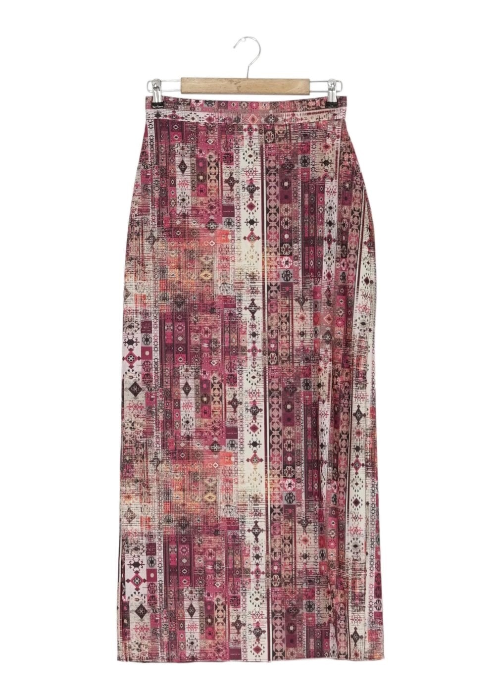 Tesettür giyim FUŞYA DESENLİ ETEK 6764 