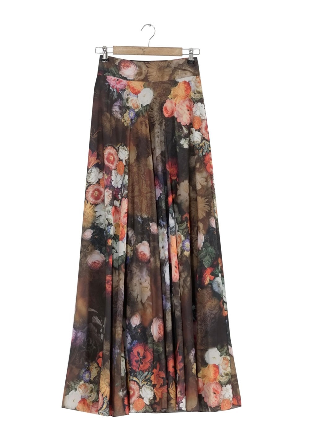 Tesettür giyim SİYAH ÇİÇEKLİ ETEK 6766 