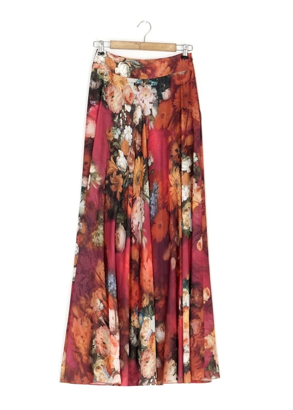 Tesettür giyim MOR ÇİÇEKLİ ETEK 6766 