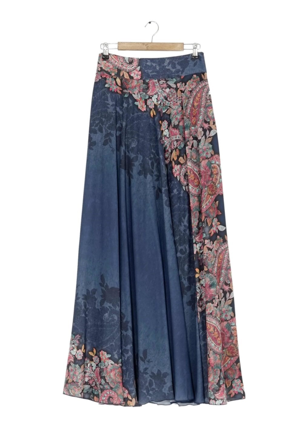 Tesettür giyim LACİVERT ÇİÇEKLİ ETEK 6767 