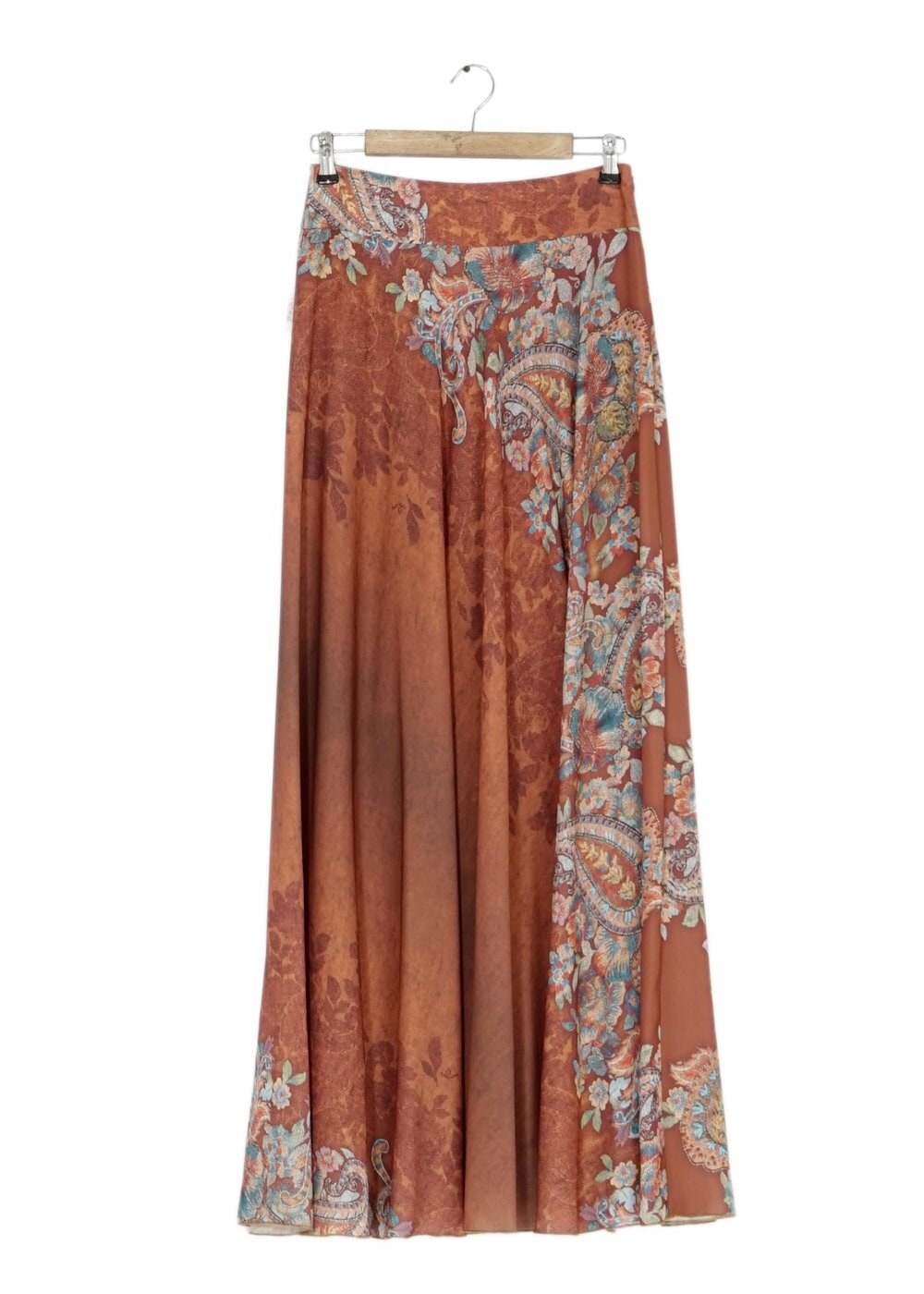 Tesettür giyim TABA ÇİÇEKLİ ETEK 6767 