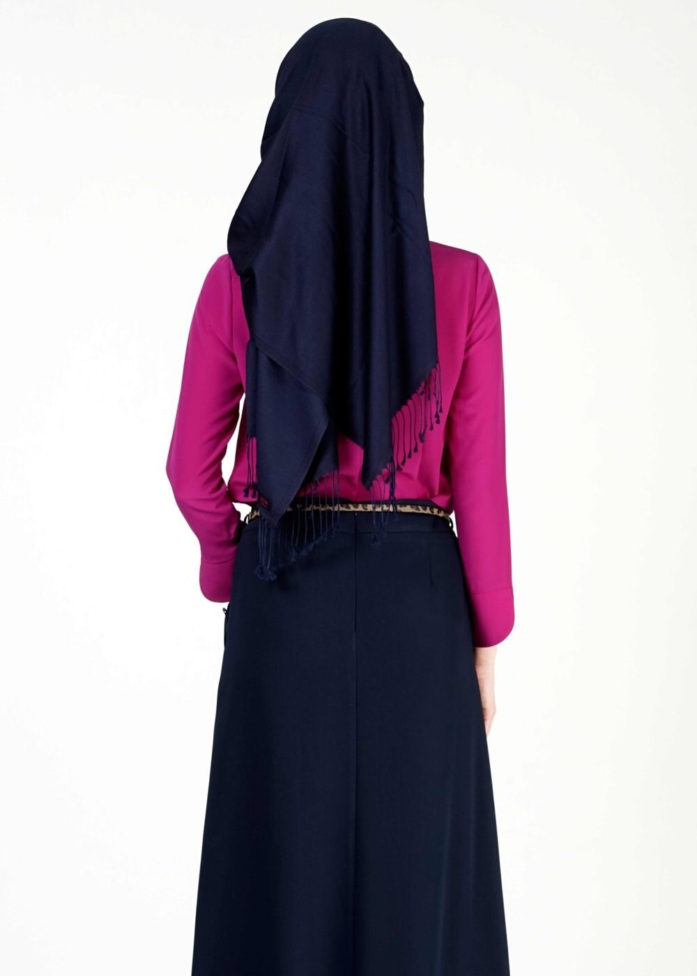 Tesettür giyim LACİVERT DÜĞME DETAYLI ETEK 6768