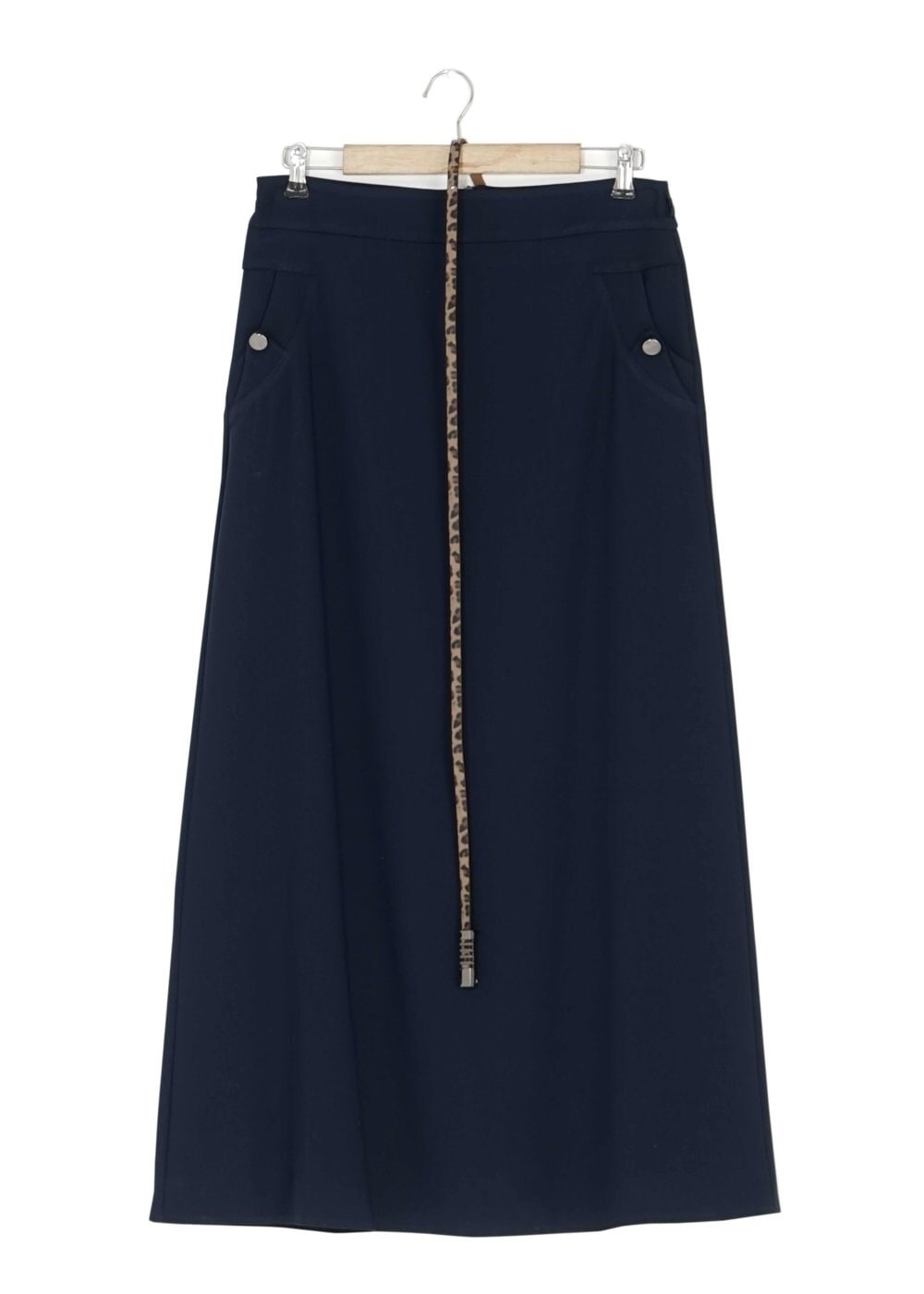 Tesettür giyim LACİVERT DÜĞME DETAYLI ETEK 6768