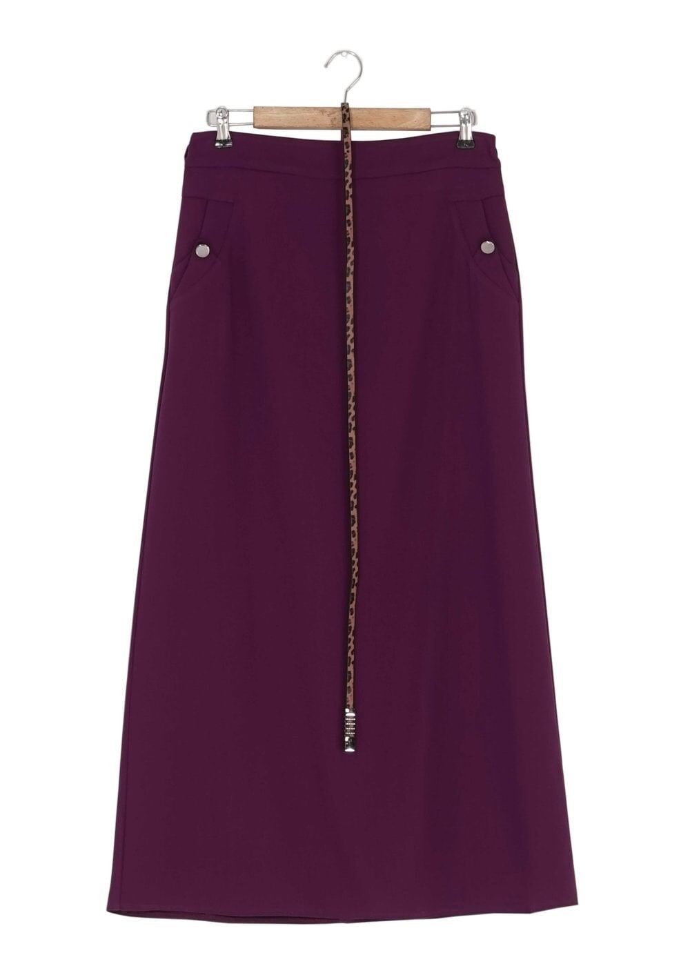 Tesettür giyim MÜRDÜM DÜĞME DETAYLI ETEK 6768