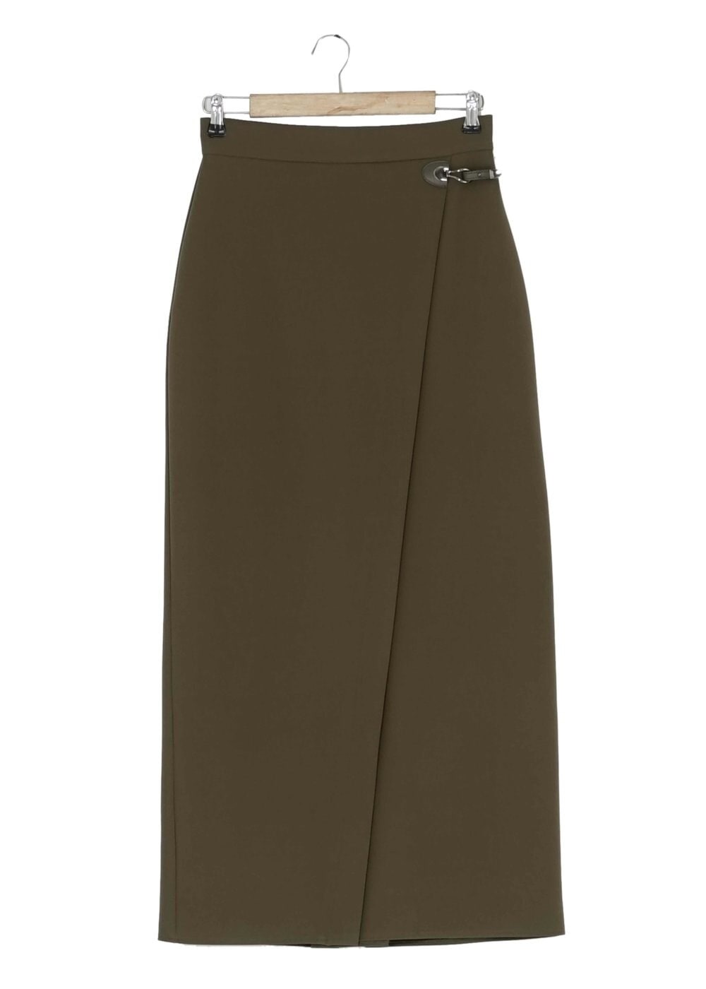 Tesettür giyim HAKİ TOKA DETAYLI ETEK 6769 