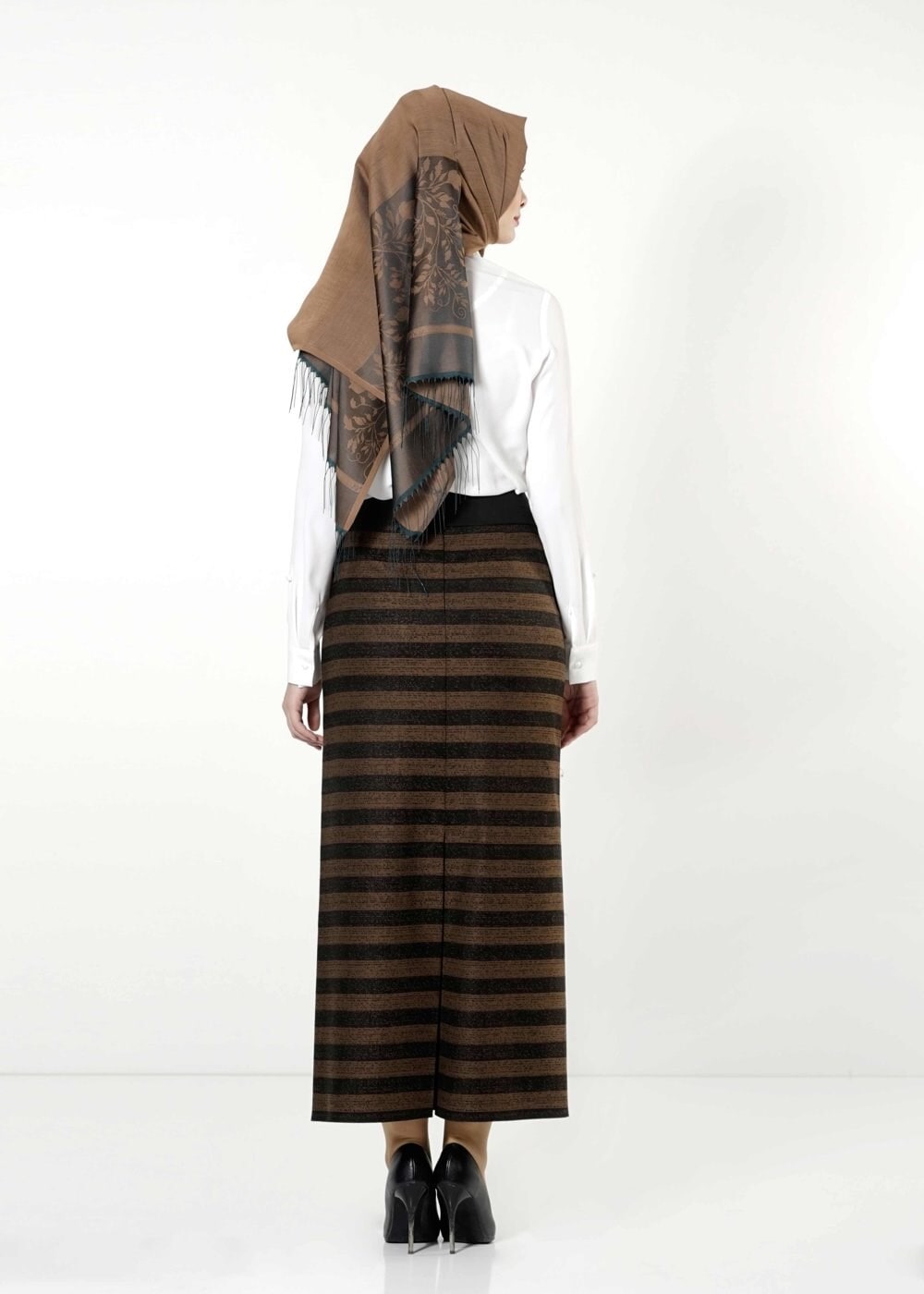 Tesettür giyim KAHVE 6774 ETEK