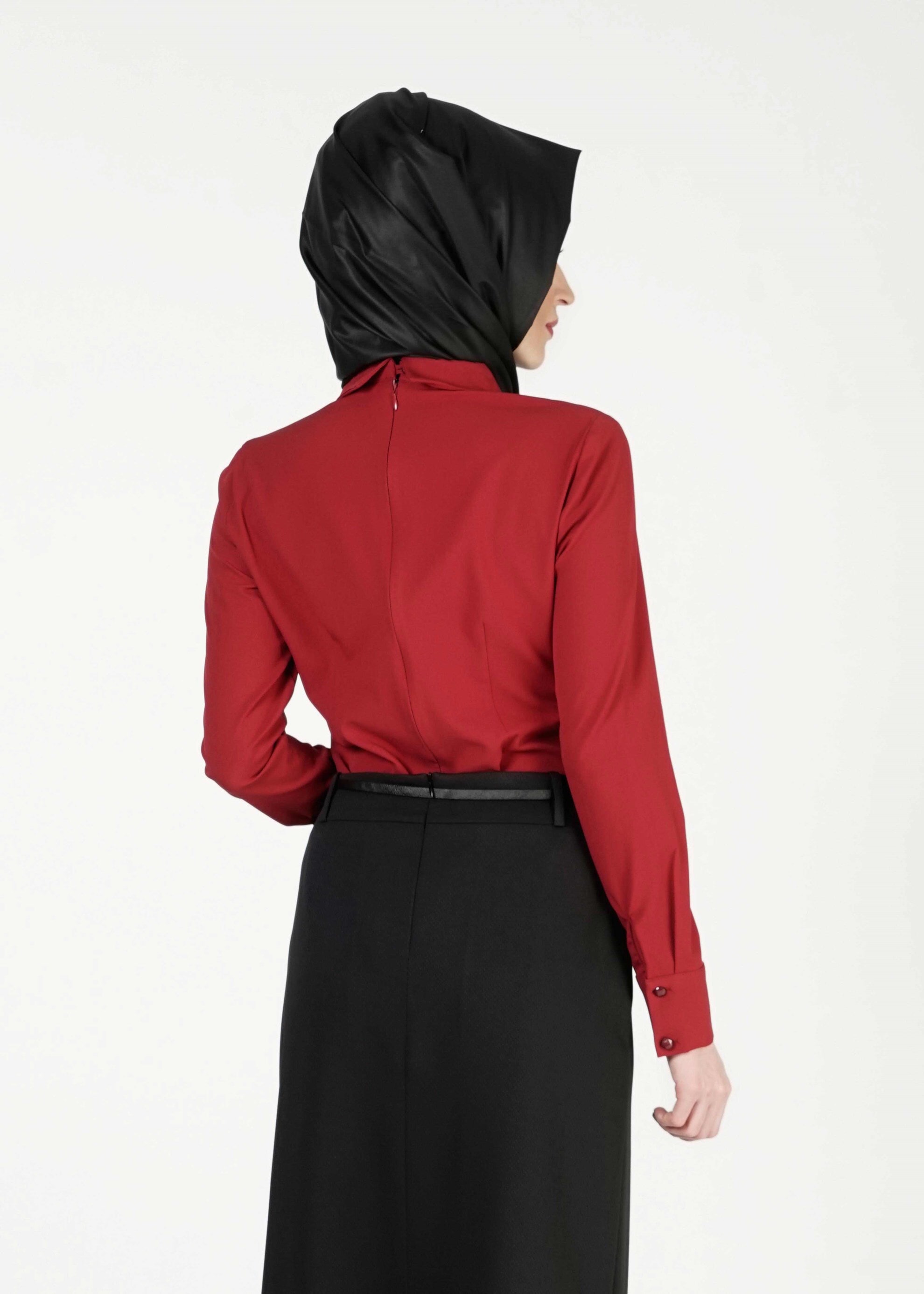 Tesettür giyim SİYAH DÜZ KESİM ETEK 6776 