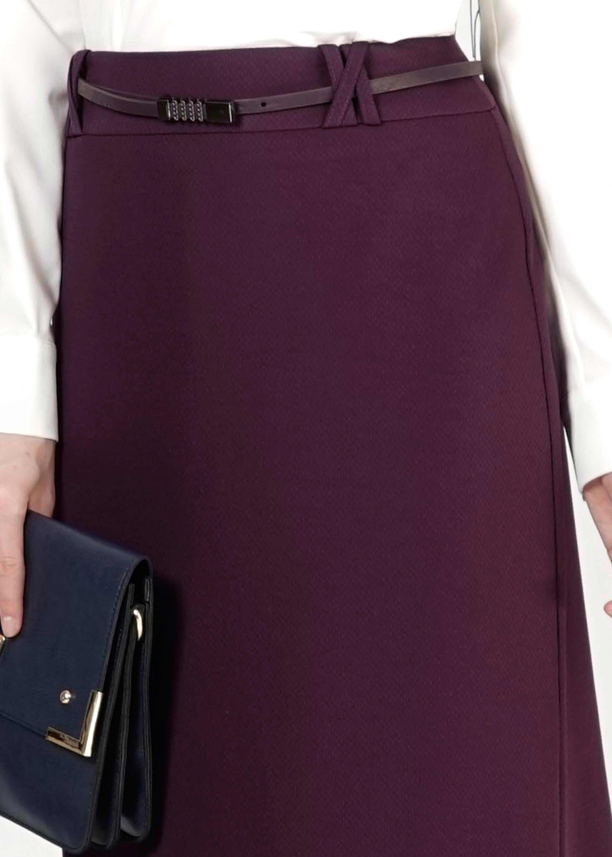 Tesettür giyim MÜRDÜM DÜZ KESİM ETEK 6776 