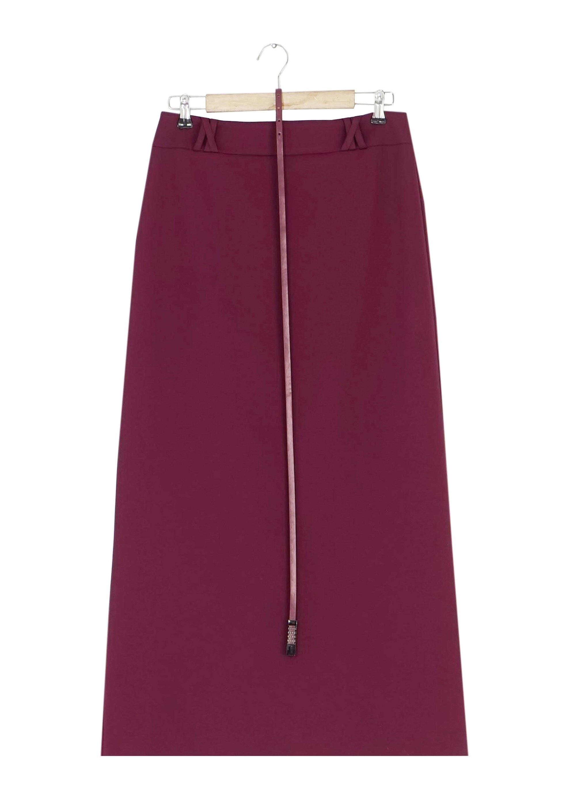 Tesettür giyim MOR DÜZ KESİM ETEK 6776 