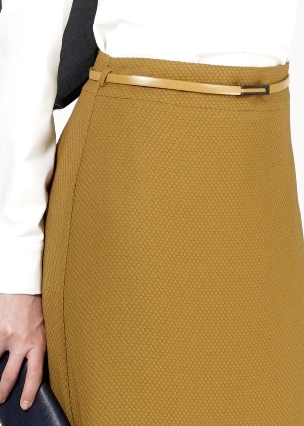 Tesettür giyim SARI A KESİM ETEK 6778 