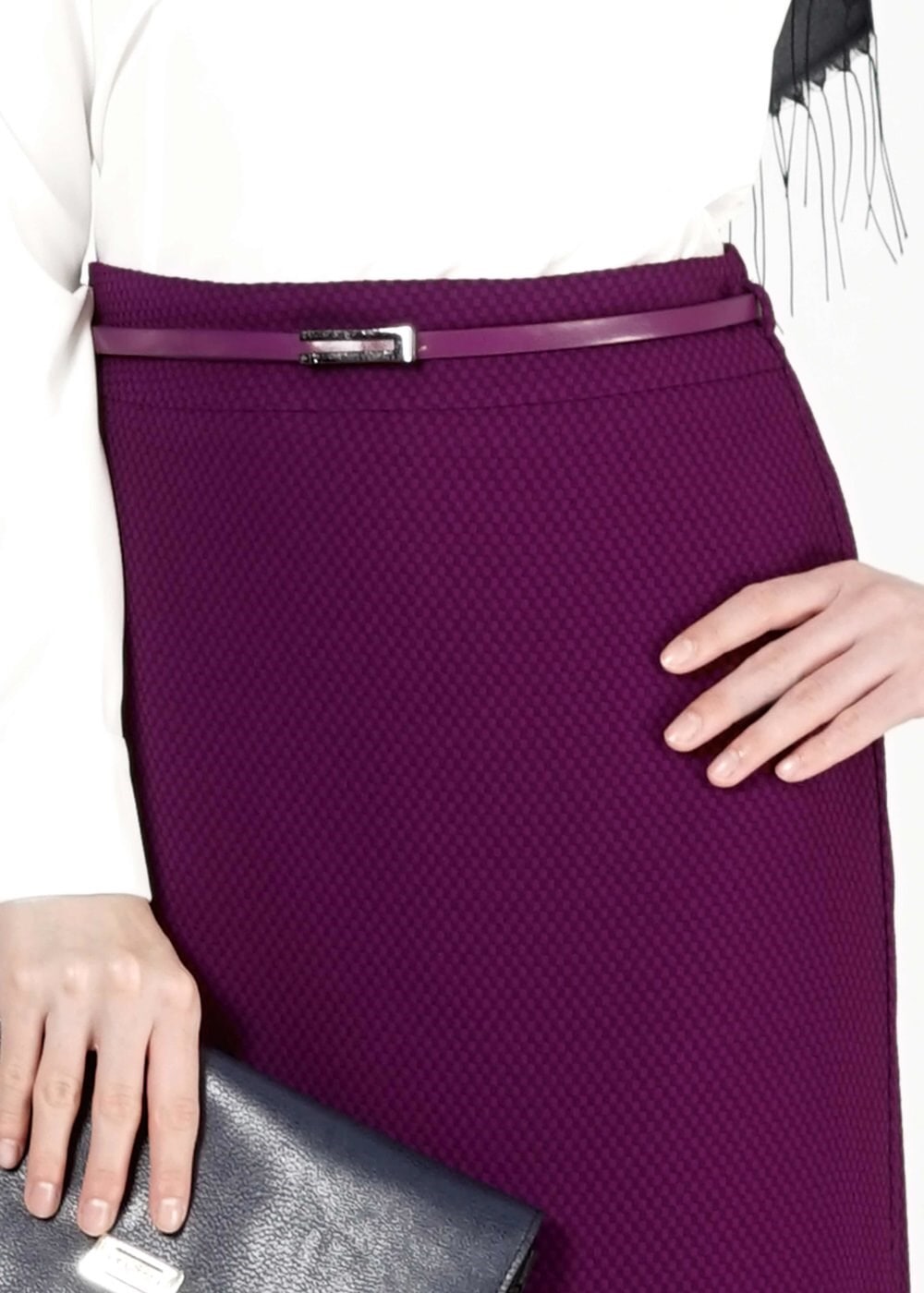 Tesettür giyim MOR A KESİM ETEK 6778 