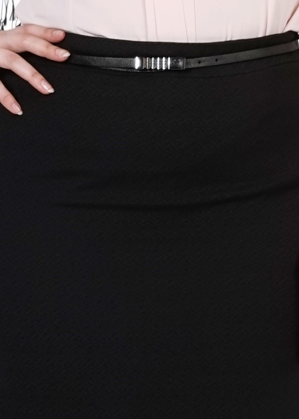 Tesettür giyim SİYAH DÜZ KESİM ETEK 6779 