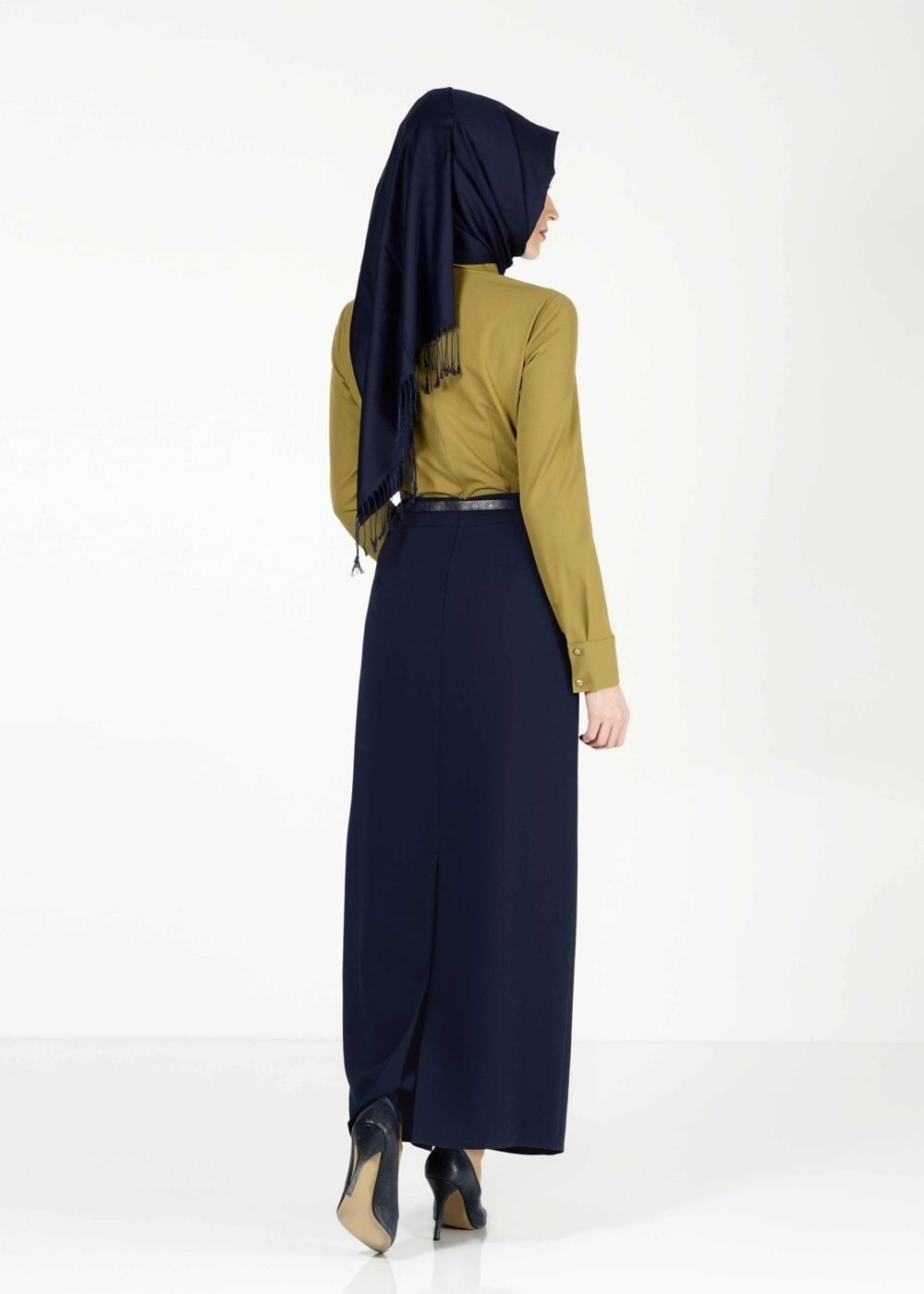 Tesettür giyim LACİVERT KALEM ETEK 6780 