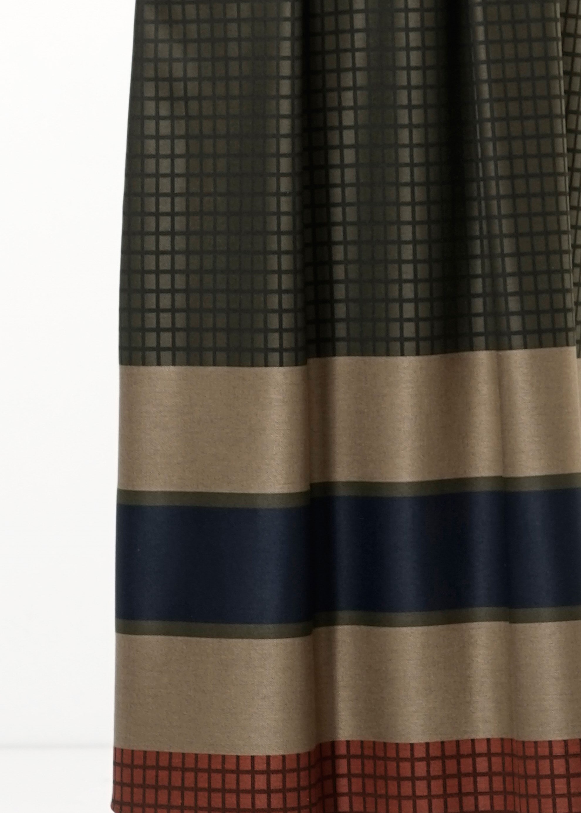 Tesettür giyim HAKİ DESENLİ ASKILI ETEK 6783 