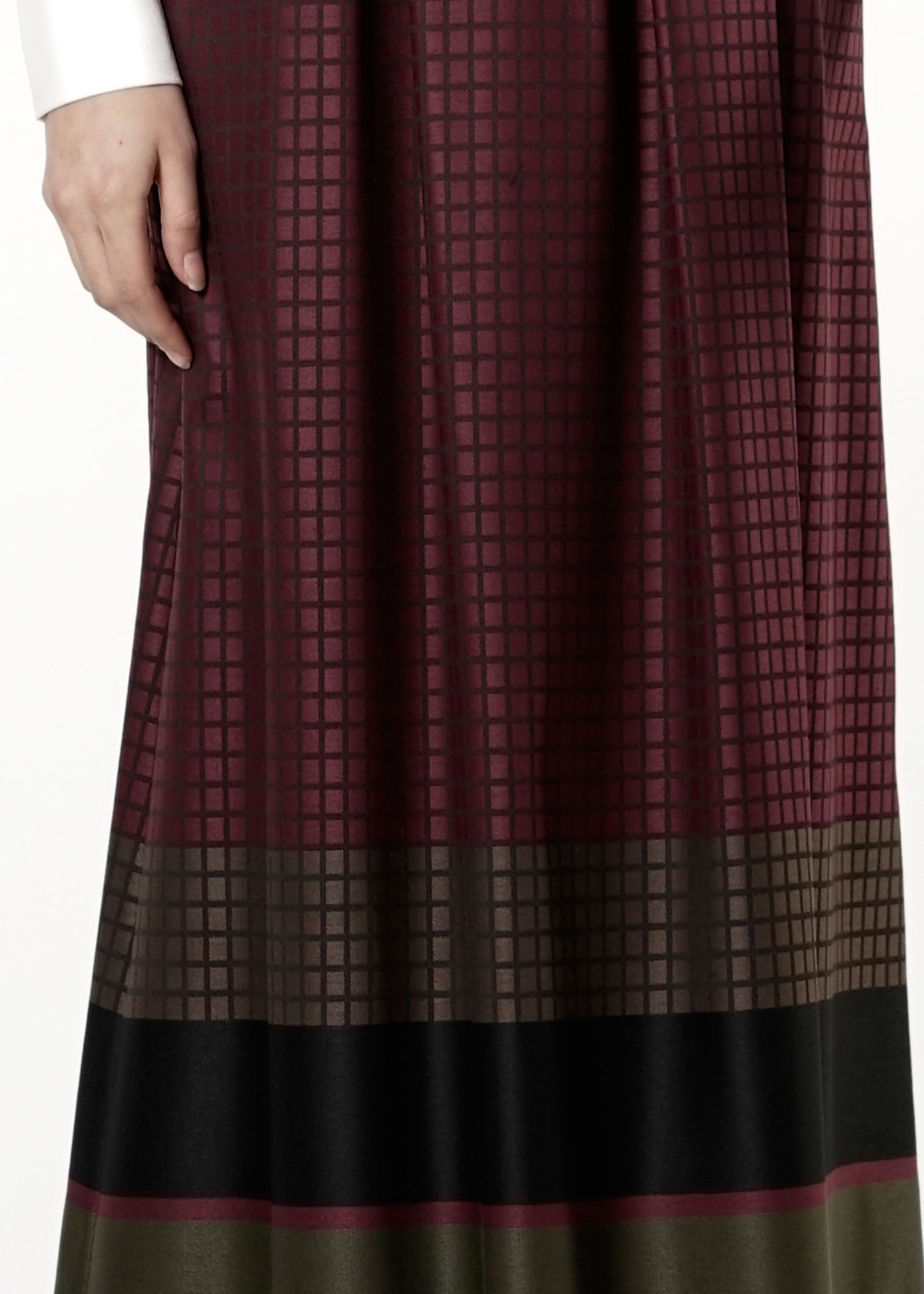 Tesettür giyim MÜRDÜM DESENLİ ASKILI ETEK 6783 