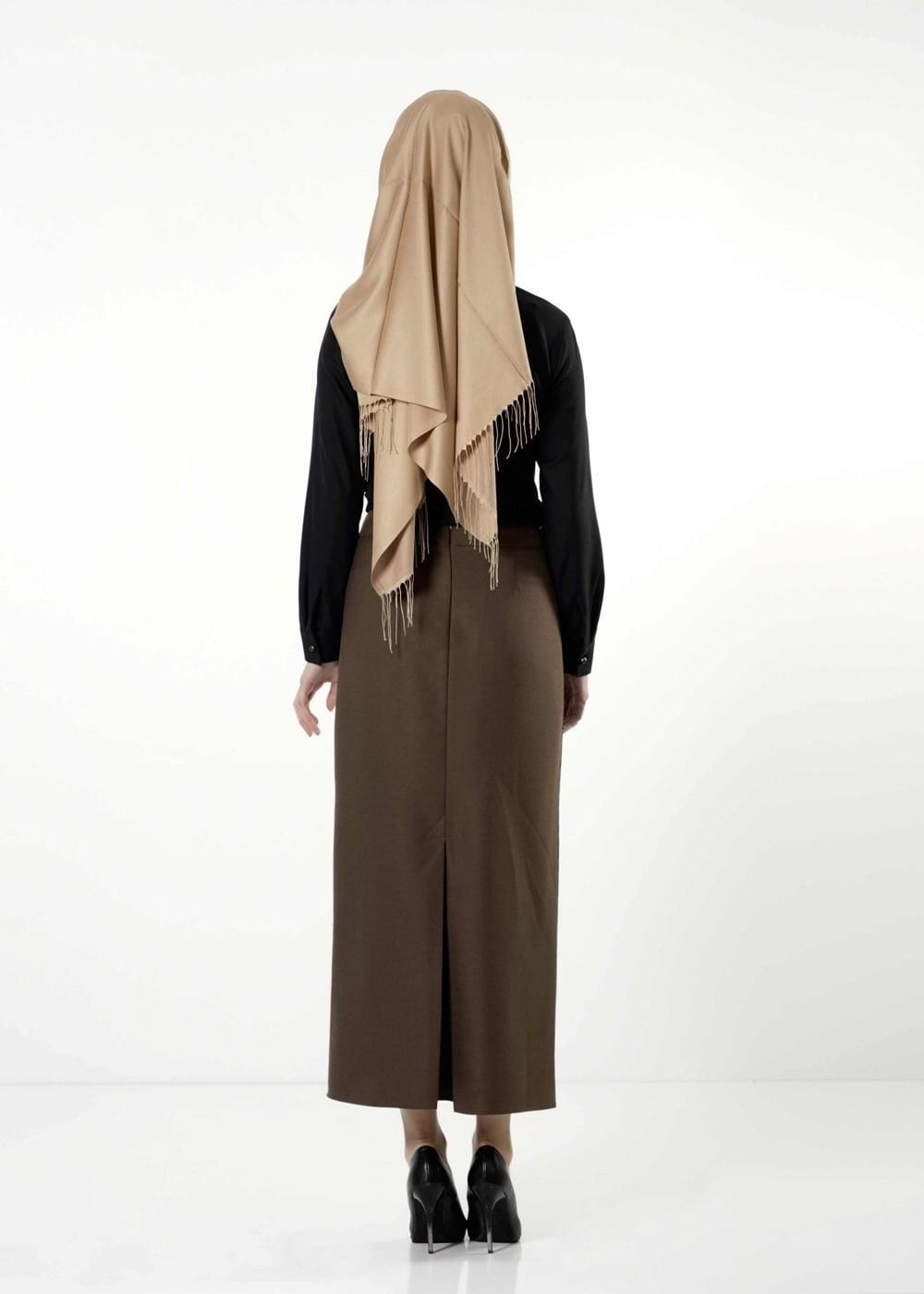 Tesettür giyim KAHVE 6787 ETEK