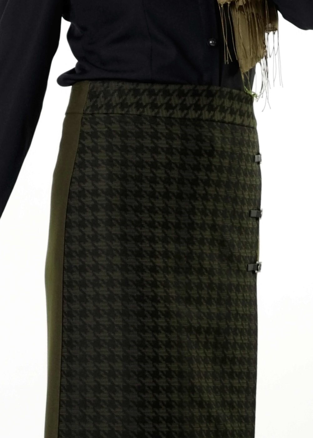 Tesettür giyim HAKİ 6787 ETEK