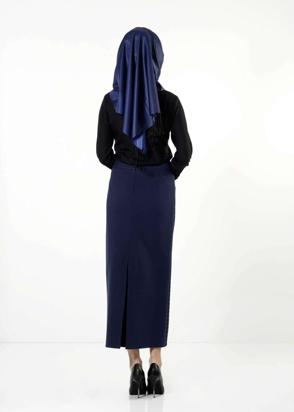 Tesettür giyim LACİVERT 6787 ETEK