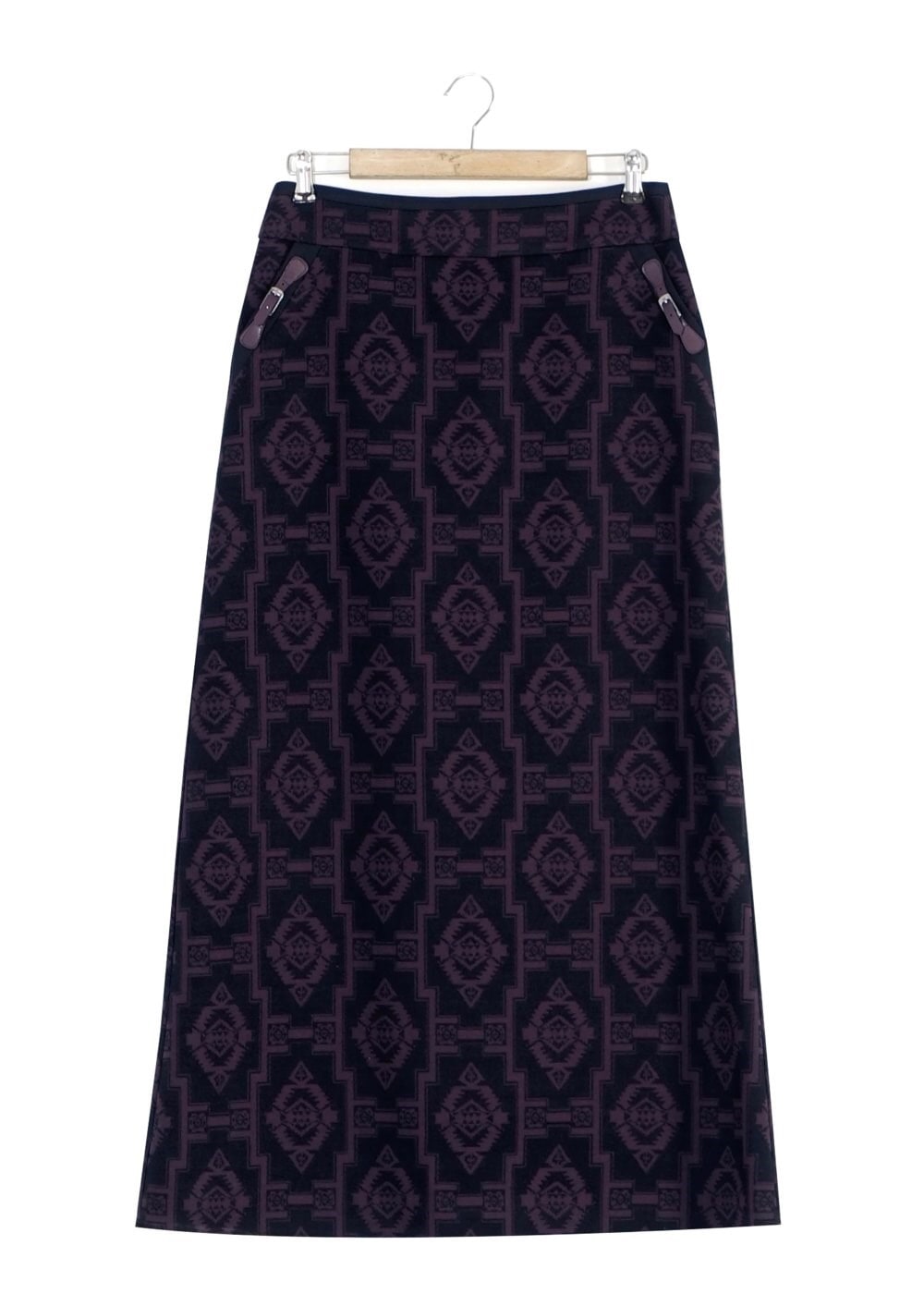 Tesettür giyim MOR DESENLİ ETEK 6789 